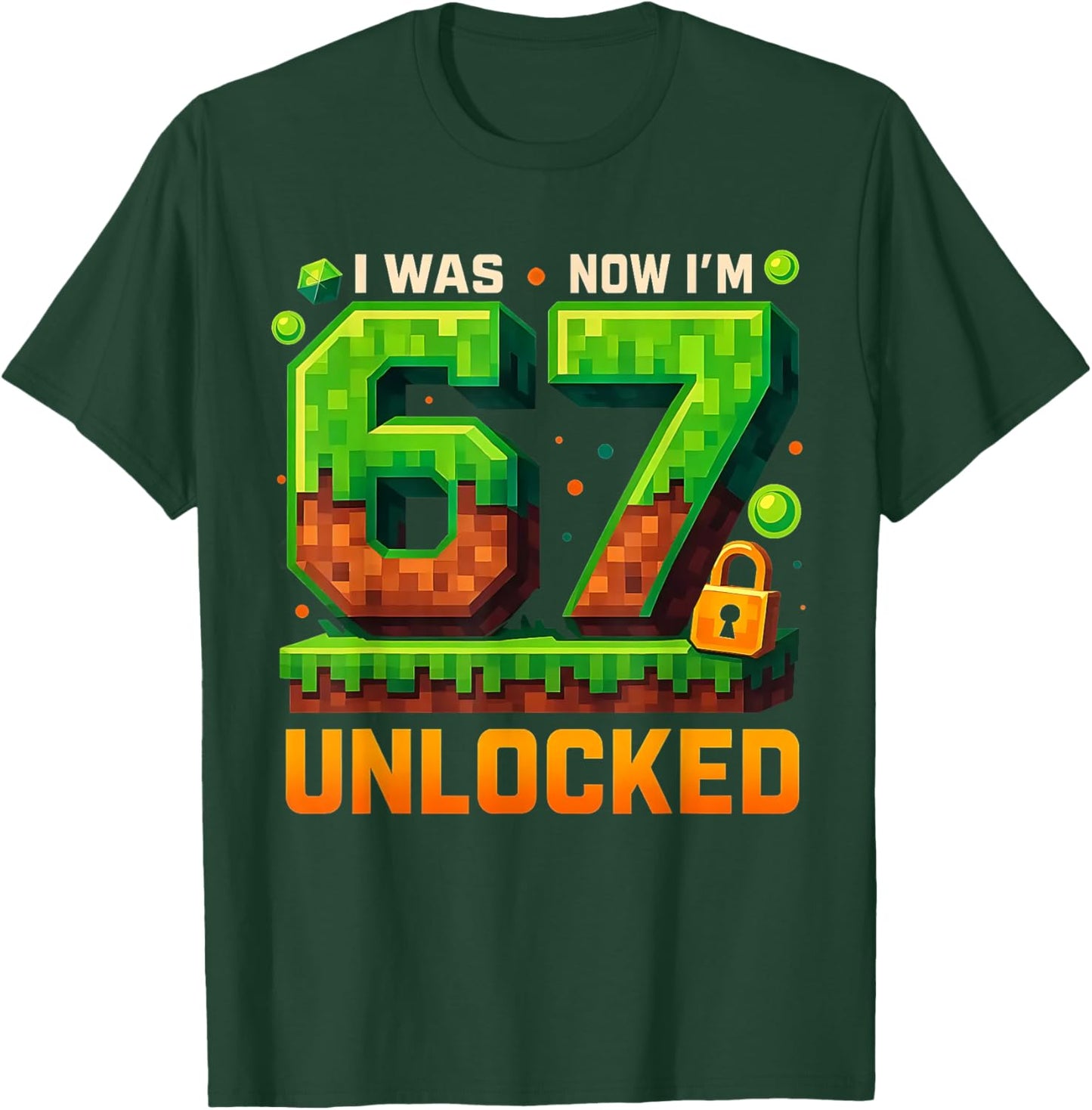 I was 6 Now I’m 7 Unlocked Funny Gamer Birthday T-Shirt - T-Shirt | Forest