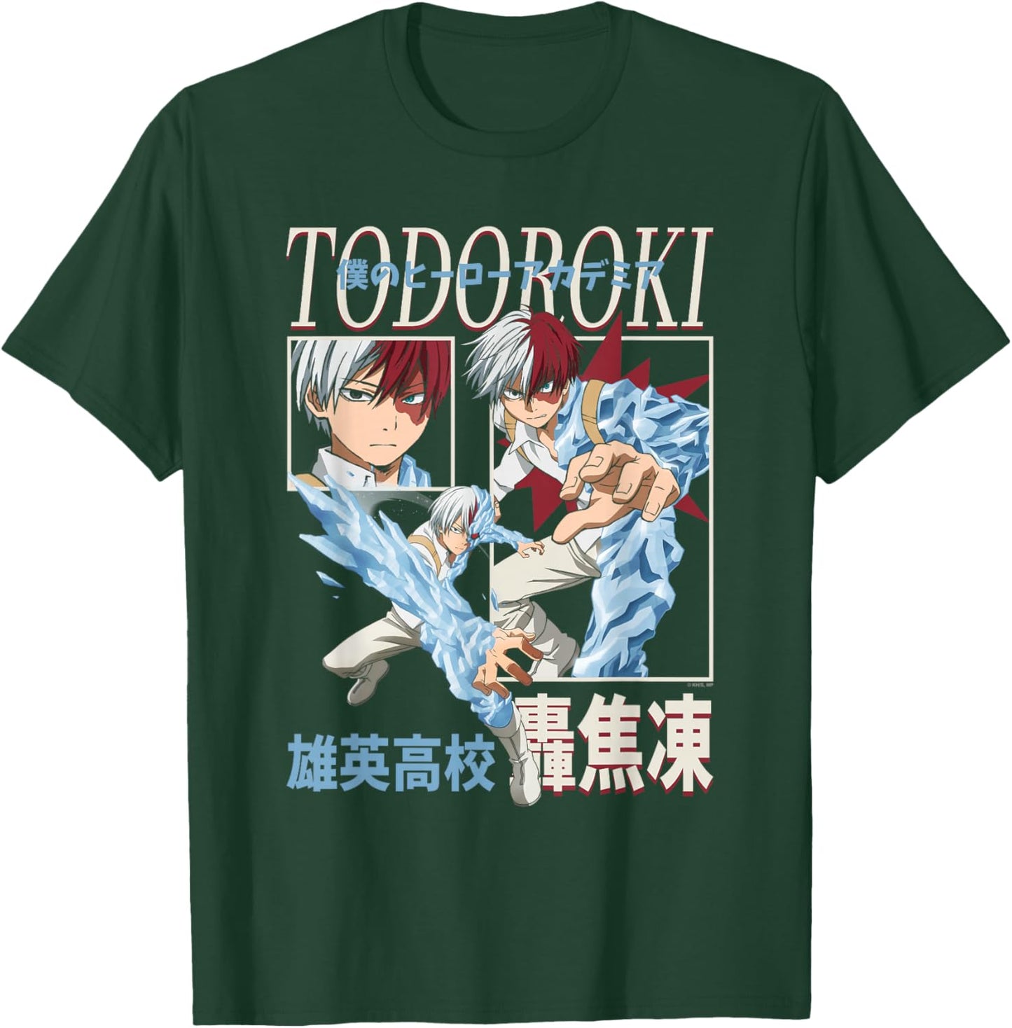 MHA Todoroki Framed Action Poses Collage U.A. High Anime T-Shirt - T-Shirt | Forest