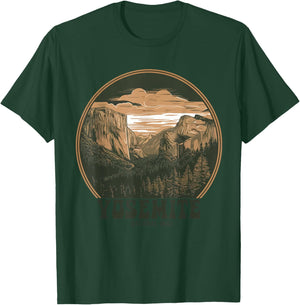 Retro Yosemite Half-Dome Women-Men National Park 2026 T-Shirt - T-Shirt | Forest