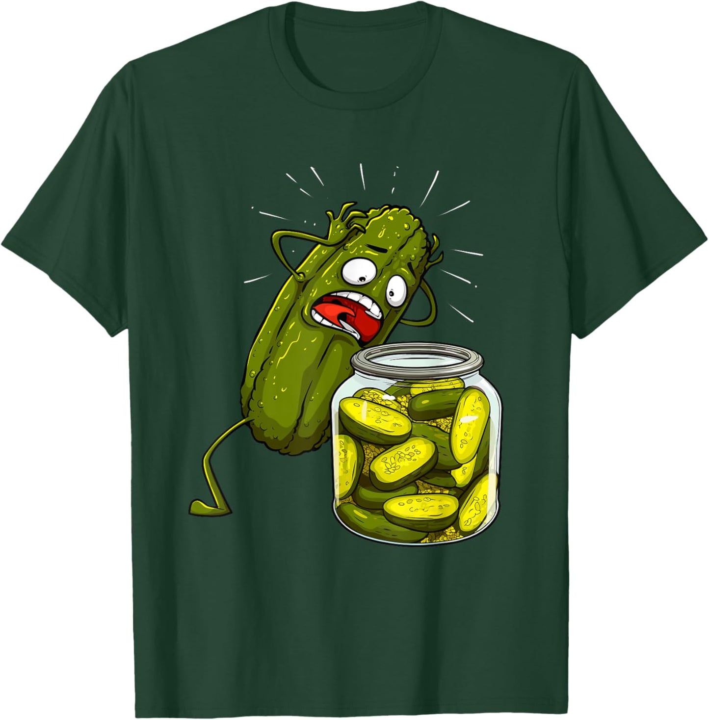 Best Pickle Art Women Kids Jarr Dill Pickle Novelty T-Shirt - T-Shirt | Forest