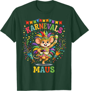 Carnival Mouse Carnival Costume for Cologne Alaaf Carnival T-Shirt - T-Shirt | Forest