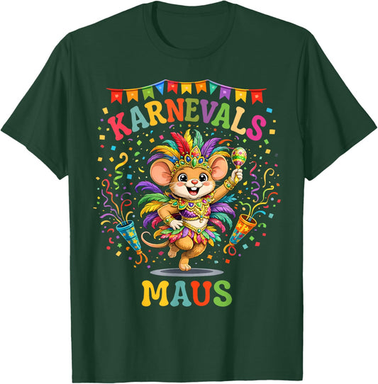 Carnival Mouse Carnival Costume for Cologne Alaaf Carnival T-Shirt - T-Shirt | Forest