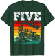 5 Year Old Boy Trains 5th Birthday Locomotive Train T-Shirt - T-Shirt | Forest
