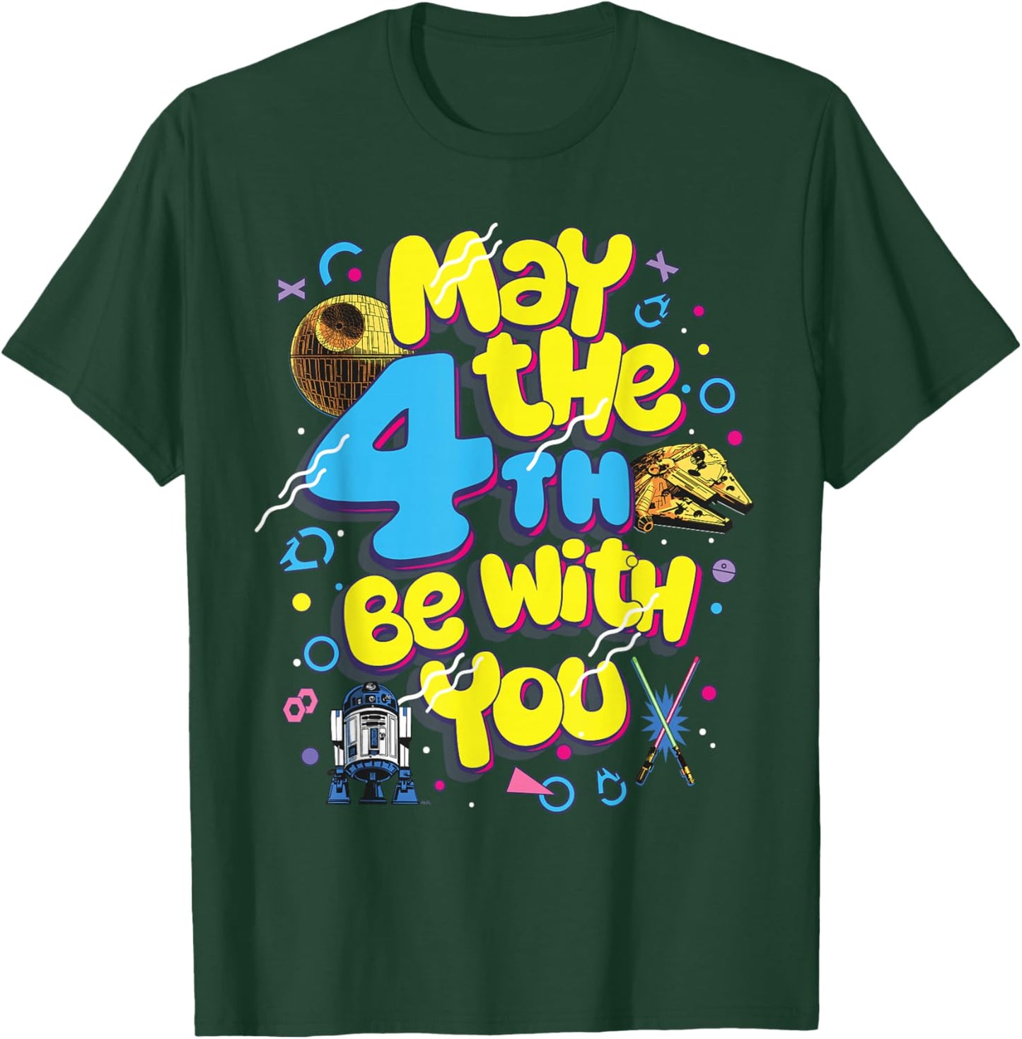 Star Wars May The 4th Be with You Groovy Vintage Retro T-Shirt - T-Shirt | Forest