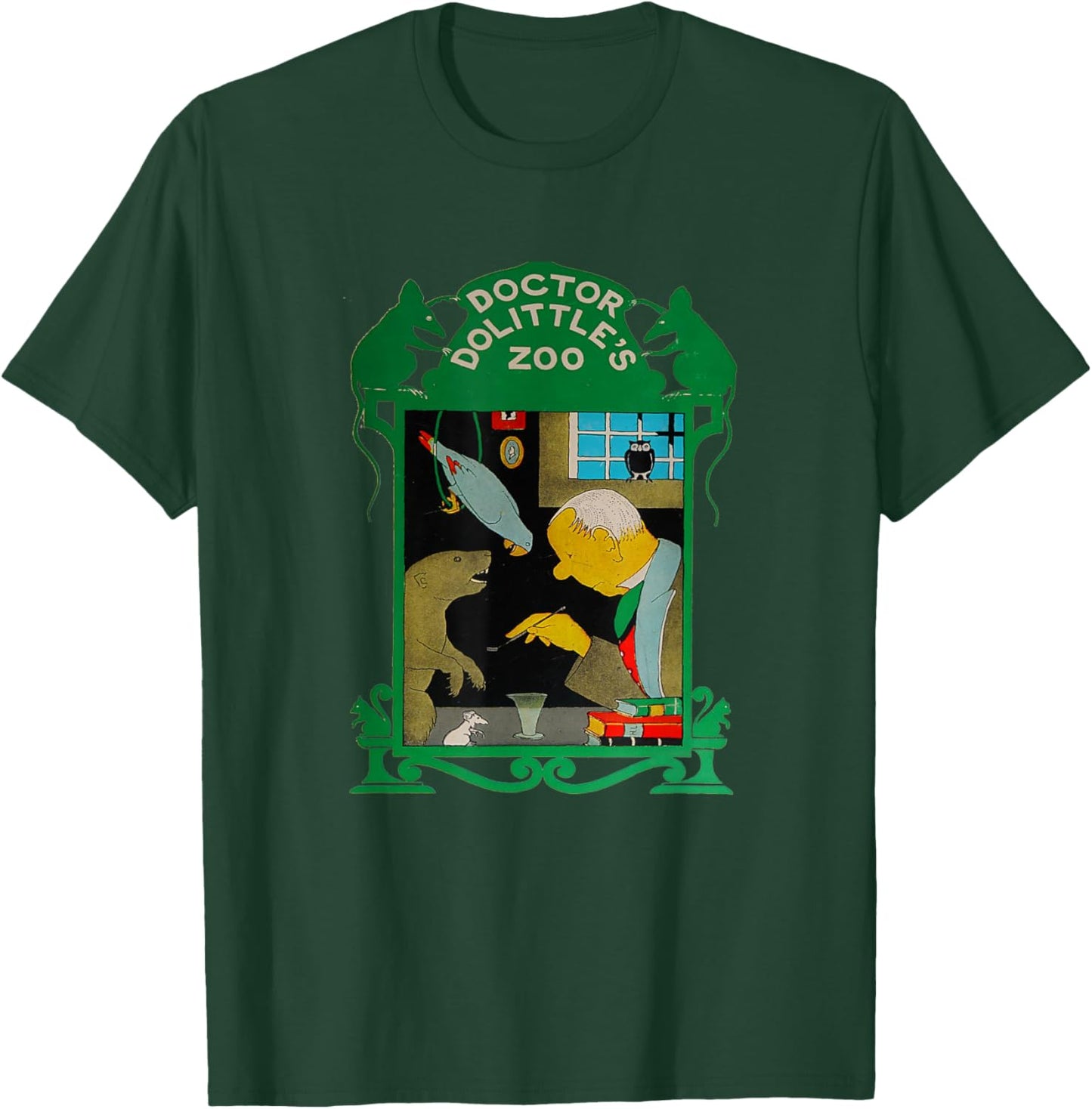 Dr Dolittle's Zoo Book Cover T-Shirt - T-Shirt | Forest