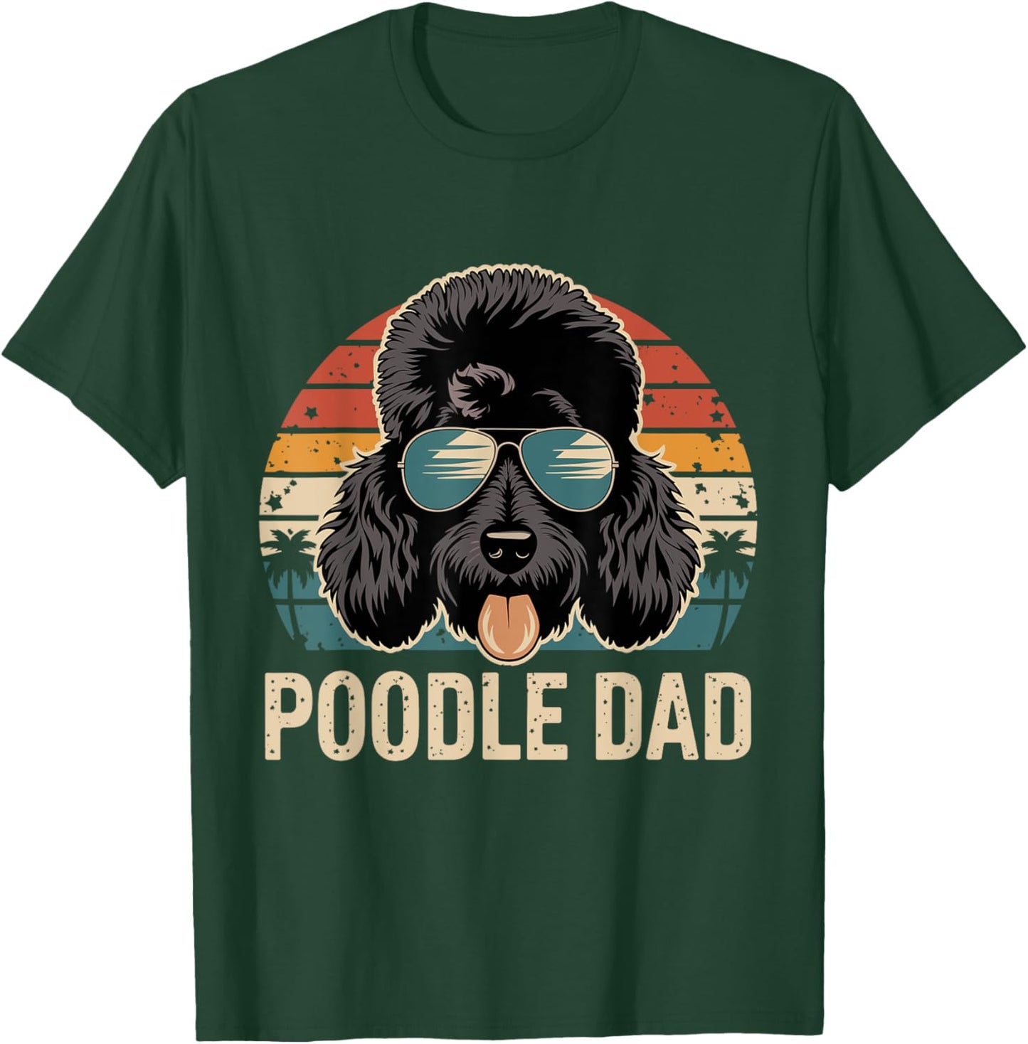 Funny Vintage Poodle Dad Poodle Lover T-Shirt - T-Shirt | Forest