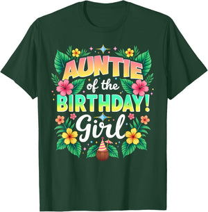 Aloha Hawaii Aunt Auntie Of The Birthday Girl T-Shirt - T-Shirt | Forest