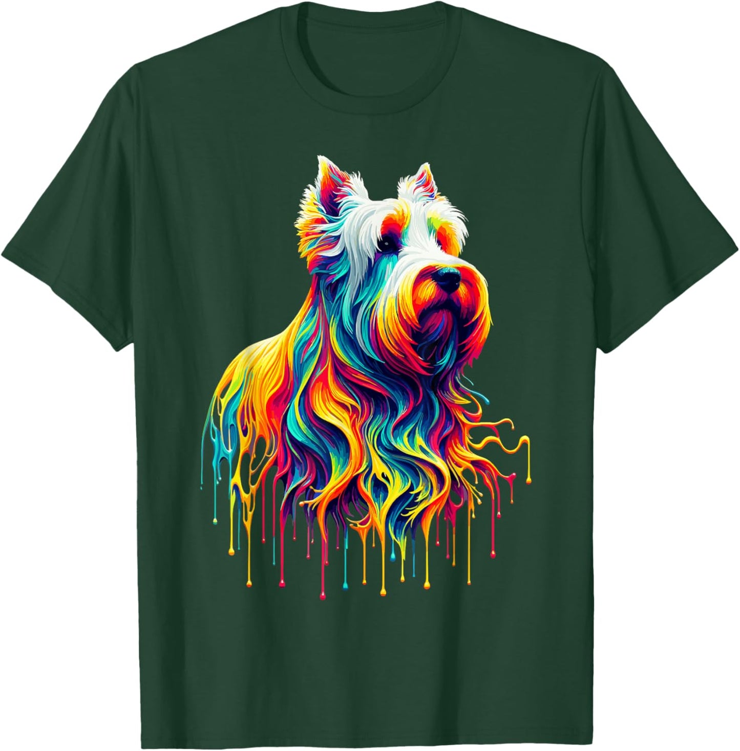 Dripping Paint Art Scottish Terrier Scottie Terriers T-Shirt - T-Shirt | Forest