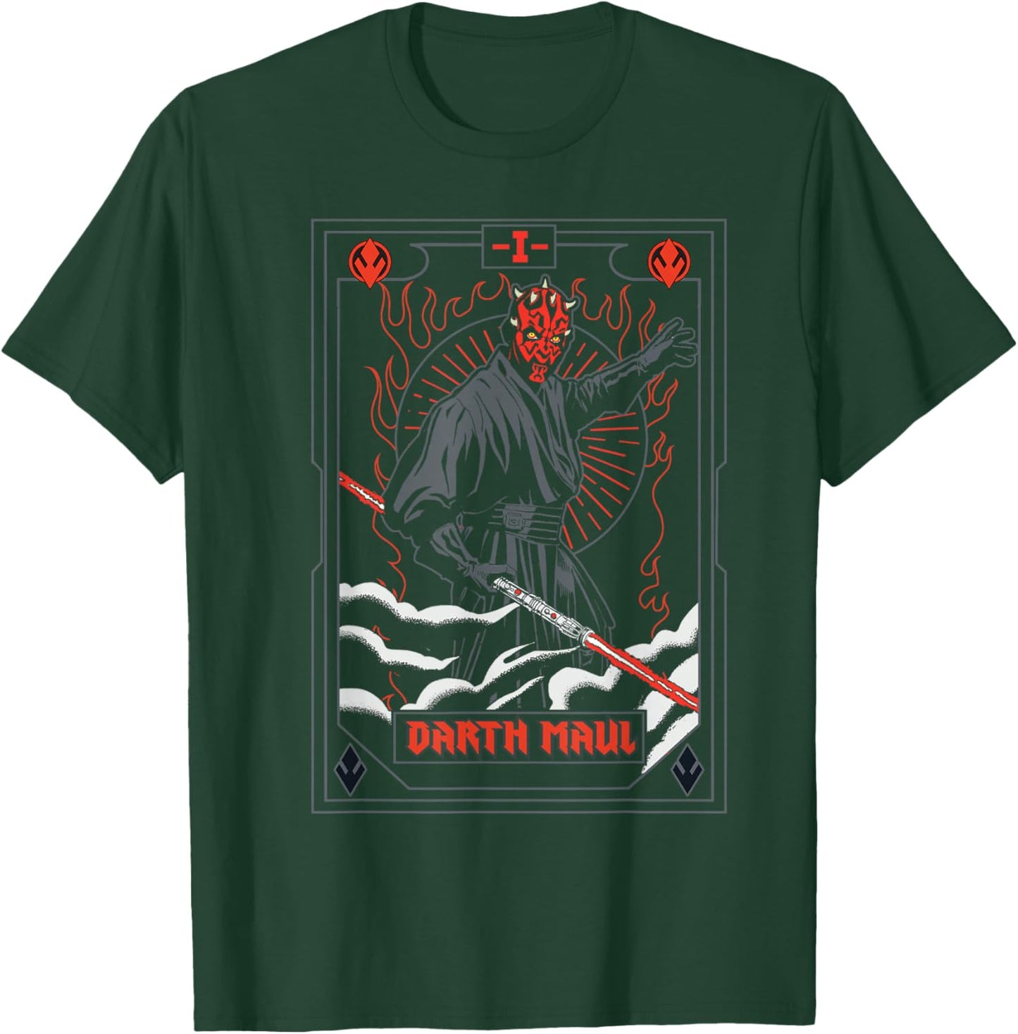 Star Wars The Phantom Menace Darth Maul Tarot Card T-Shirt - T-Shirt | Forest