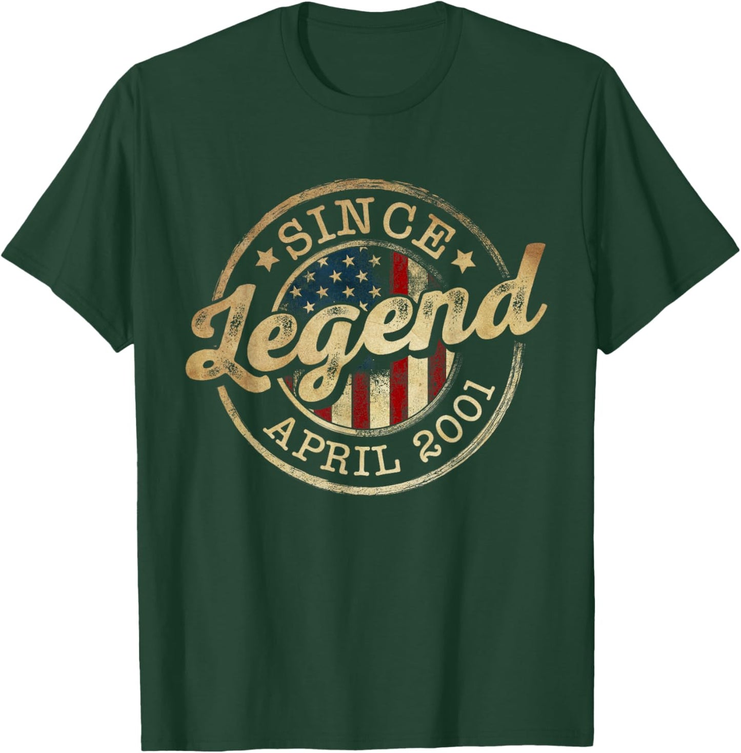 Legend Since April 2001 Vintage 25th Birthday Classic T-Shirt - T-Shirt | Forest