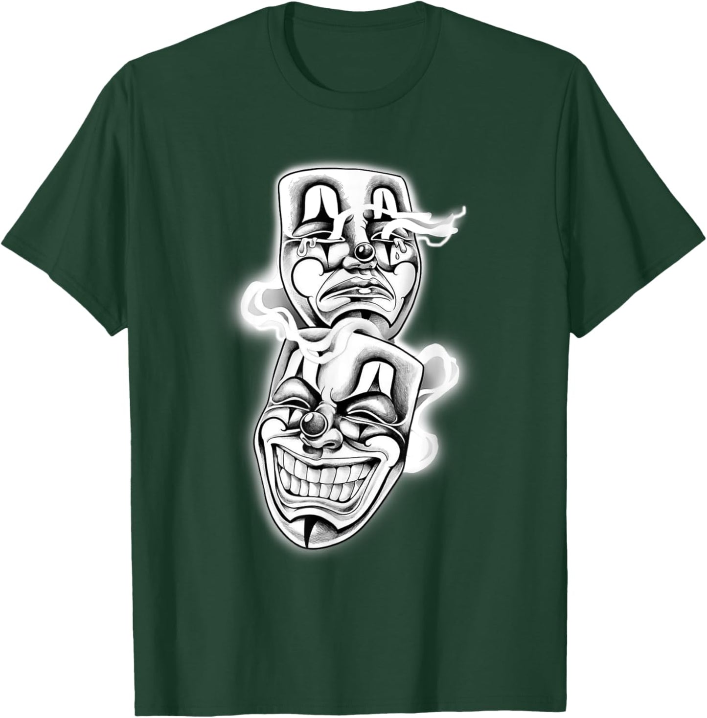 Laugh Now Cry Later Chicano Tattoo Flash T-Shirt - T-Shirt | Forest