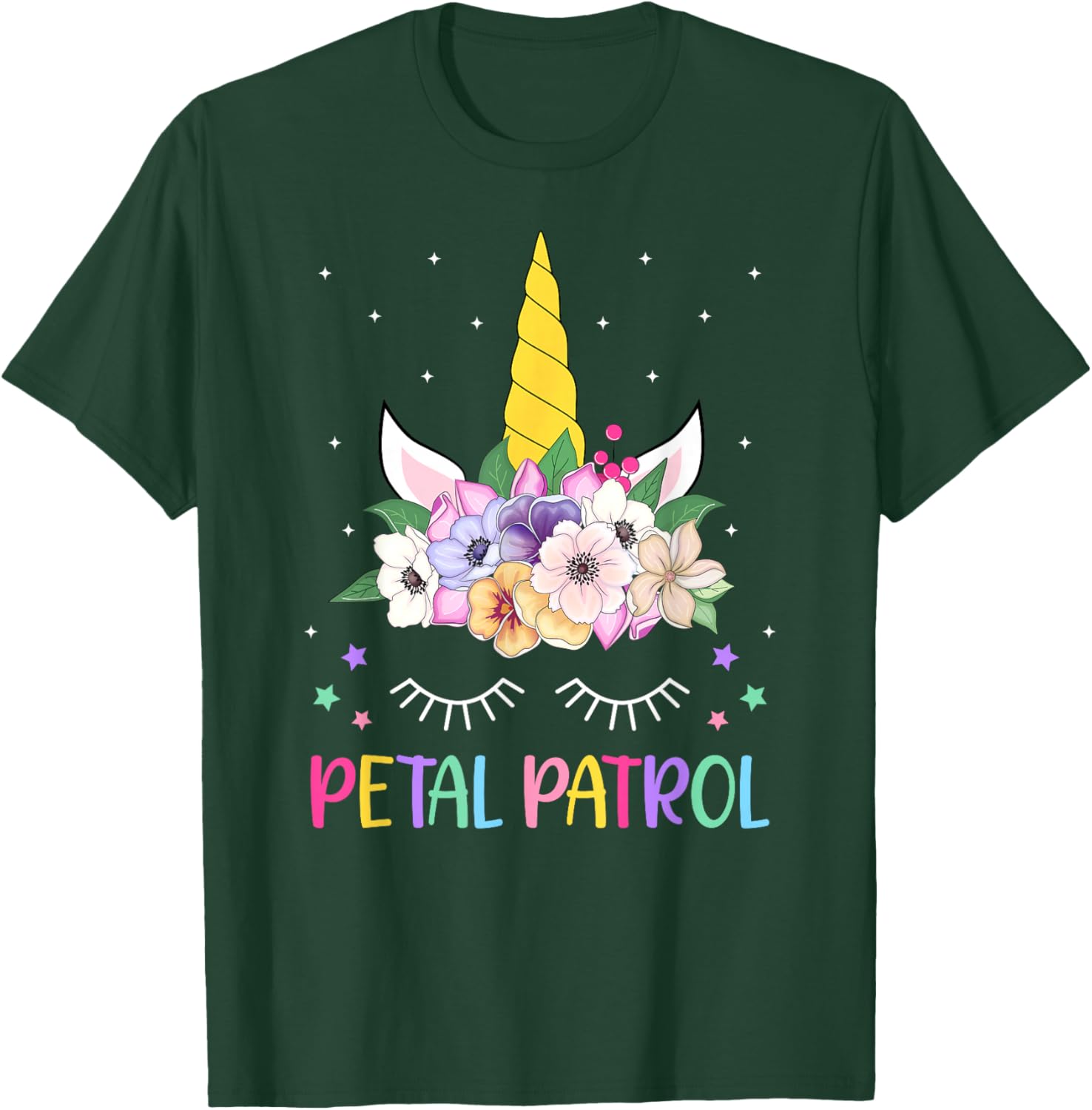 Petal Patrol Flower Girl Unicorn Wedding Flower Girls T-Shirt - T-Shirt | Forest