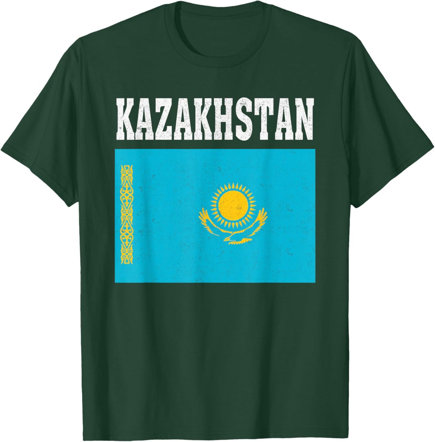 Kazakhstan Flag Patriotic National Roots Souvenir T-Shirt - T-Shirt | Forest