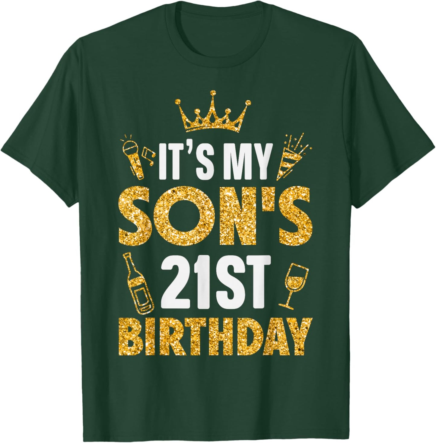 Son It's My Son's 21st Birthday 2004 21 Years Old T-Shirt - T-Shirt | Forest