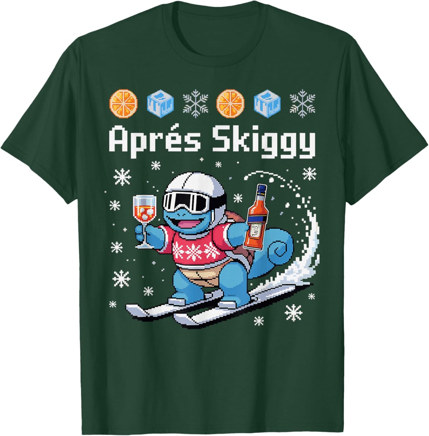 APRÉS SKIGGY X The Ski Club Saufimon Spritz Turtle Skier T-Shirt - T-Shirt | Forest