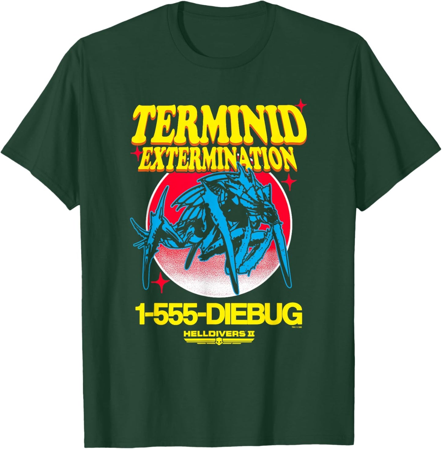 Helldivers 2 Call Terminid Extermination Ad Video Game T-Shirt - T-Shirt | Forest