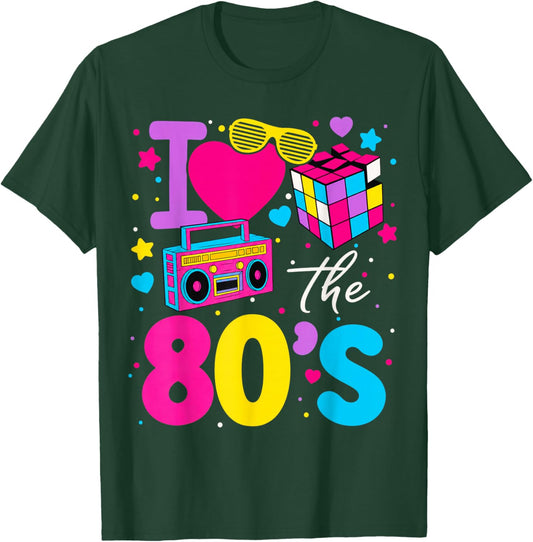 I Love The 80s Clothes and Men Party Funny T-Shirt - T-Shirt | Forest