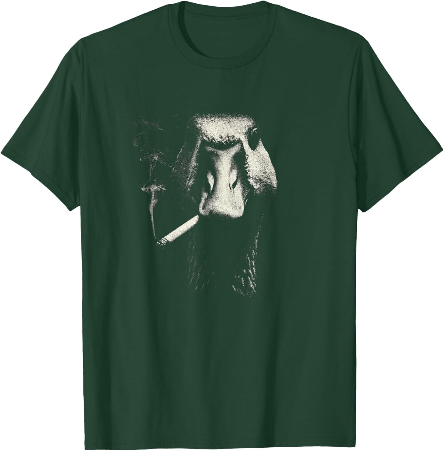 Smoking Monkey Abstract Baboon Face Concept T-Shirt - T-Shirt | Forest
