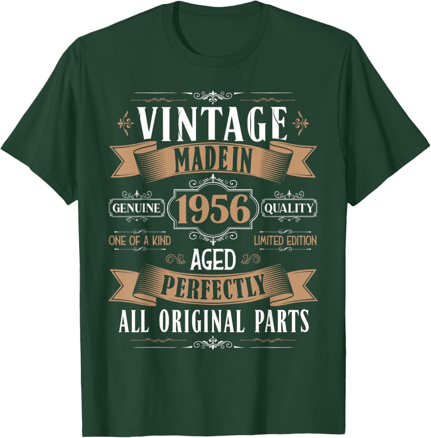 Vintage 69th birthday men Born 1956 69 years old Bday T-Shirt - T-Shirt | Forest