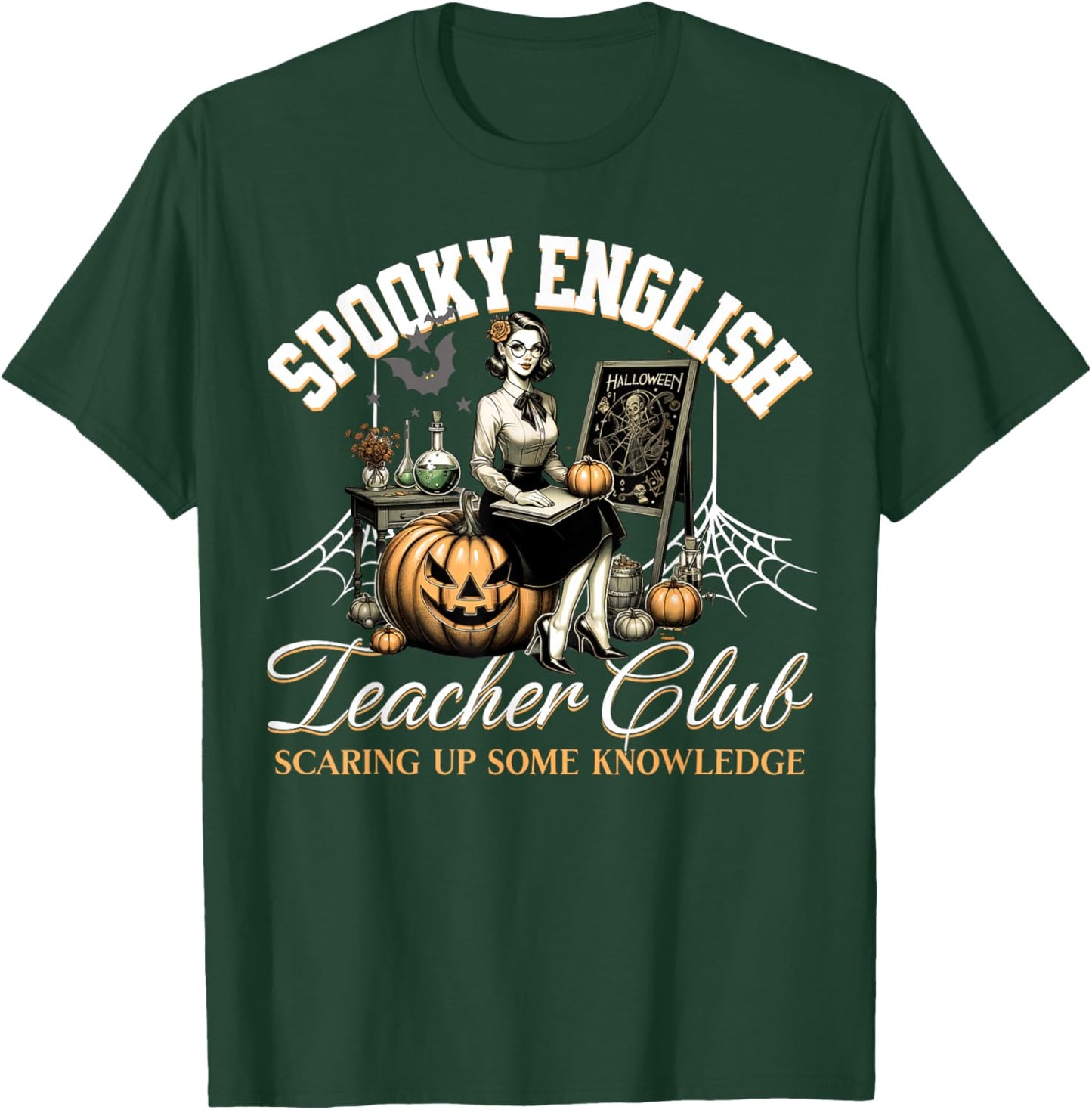 Spooky English Teacher Club Halloween T-Shirt - T-Shirt | Forest