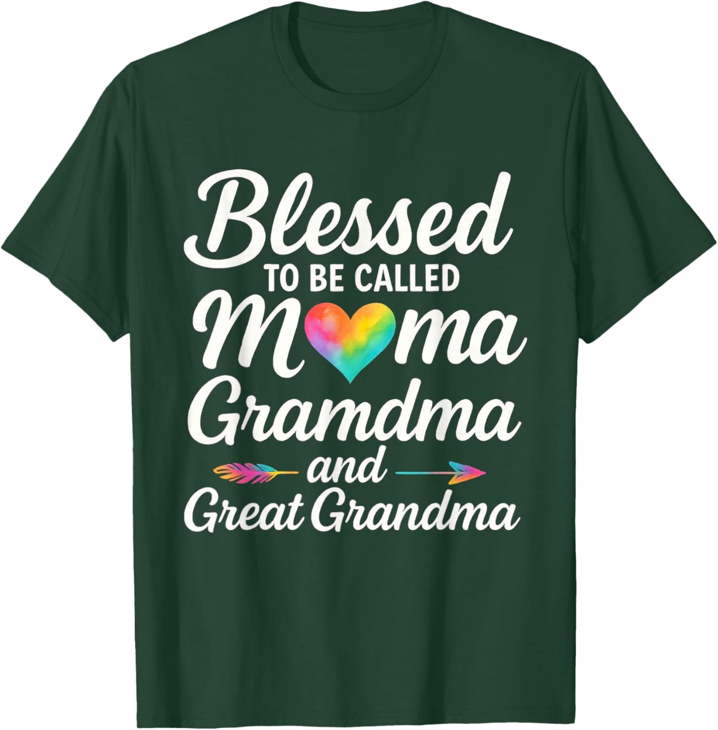 Blessed to Be Called Mom Grandma Great Grandma Mother's Day T-Shirt - T-Shirt | Forest