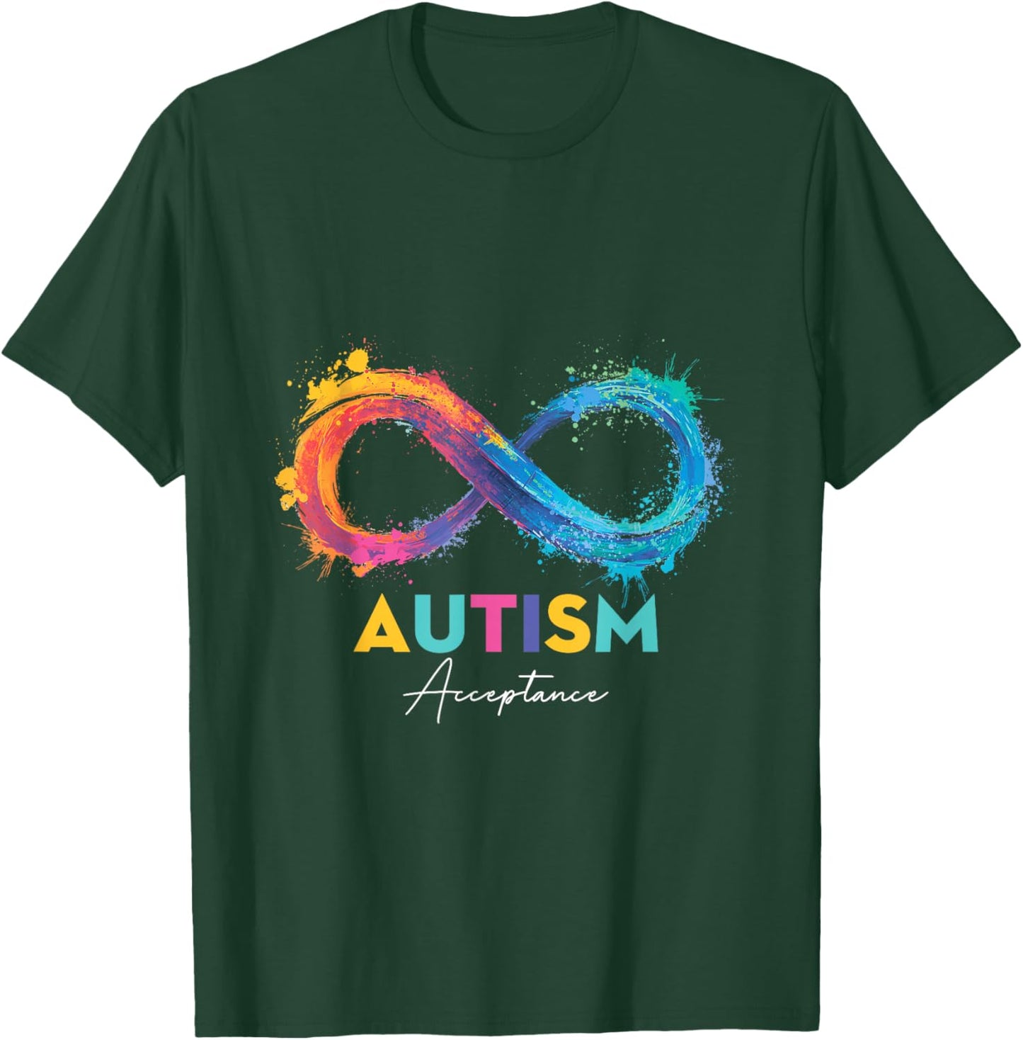 Autism Red Instead Infinity Symbol Autistic Acceptance Women T-Shirt - T-Shirt | Forest