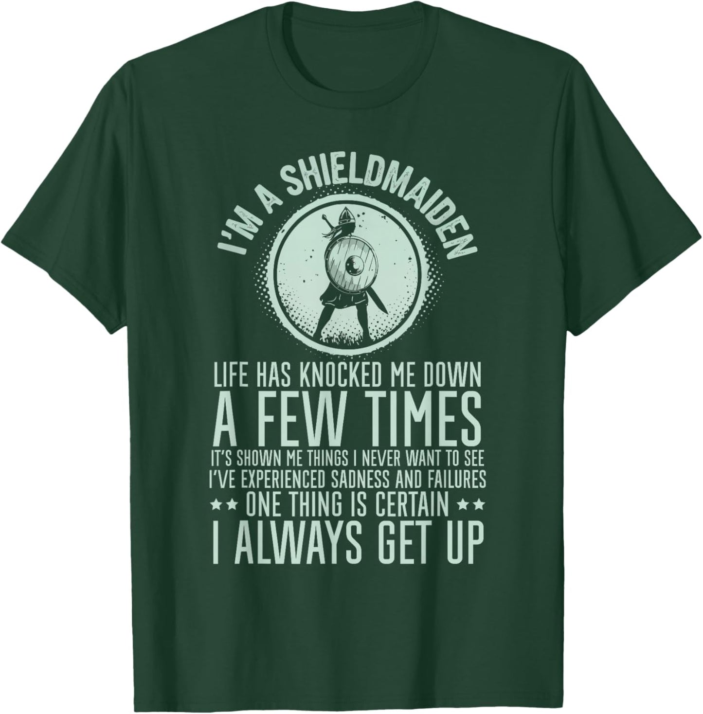 Shield Maiden Norse Mythology Valhalla Scandinavian Viking T-Shirt - T-Shirt | Forest