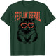Funny Feelin Feral Cute Colorful Racoon With Coquette Racoon T-Shirt - T-Shirt | Forest