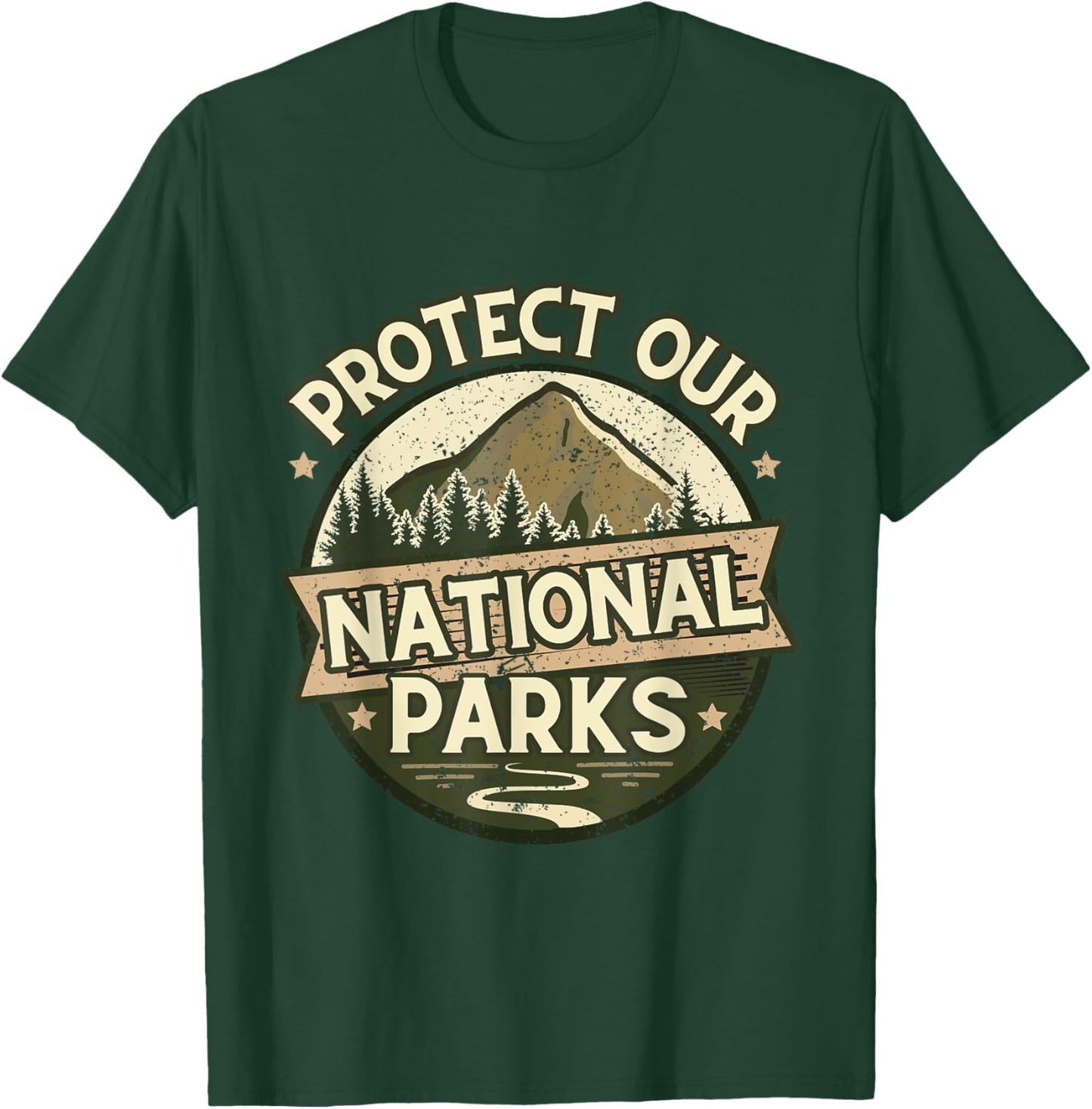 Protect Our National Parks – Hiking & Camping Conservation T-Shirt - T-Shirt | Forest