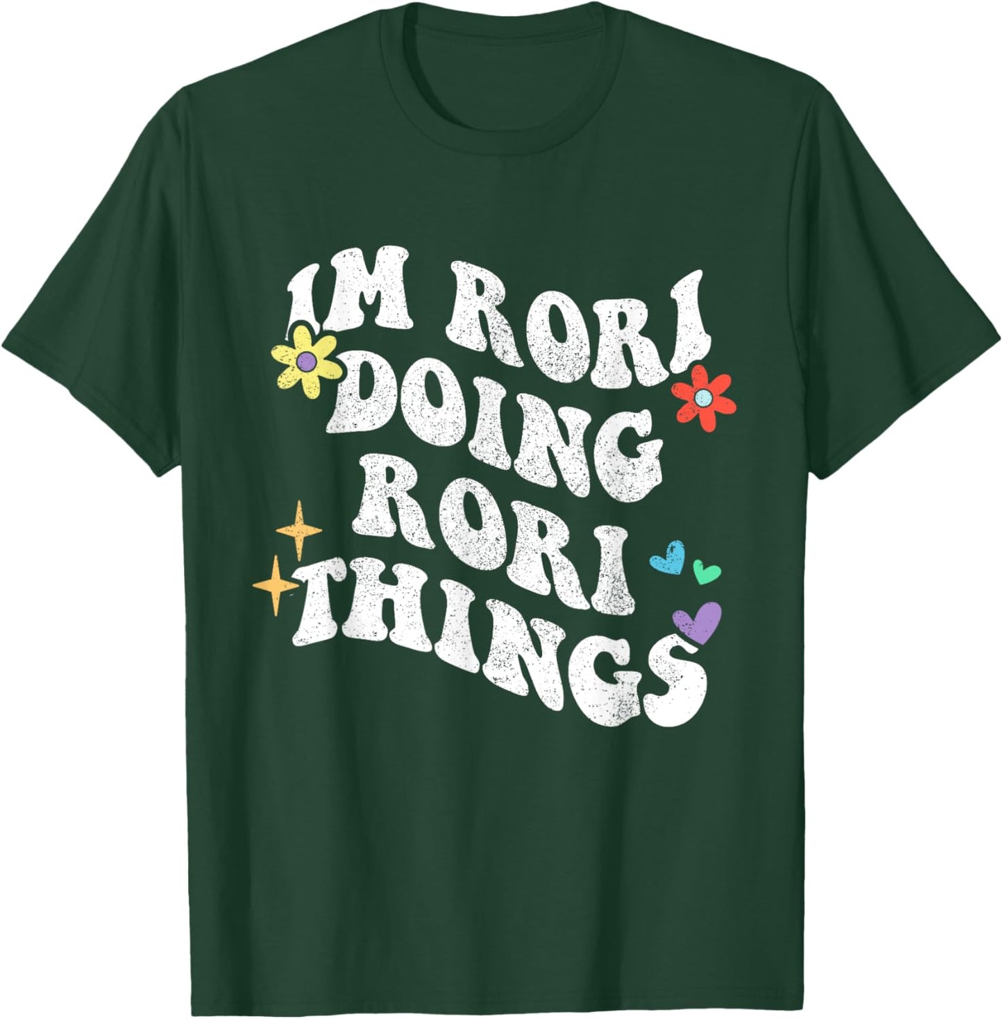 Retro Groovy Im Rori Doing Rori Things Funny Mother's Day T-Shirt - T-Shirt | Forest