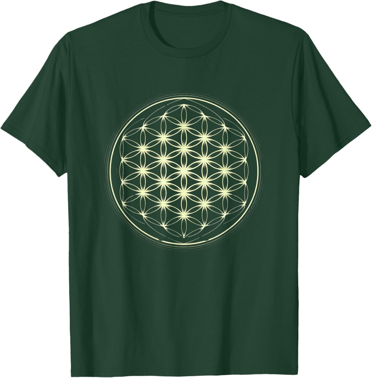 Flowers Of Life Sacred Geometry Pattern Graphic T-Shirt - T-Shirt | Forest