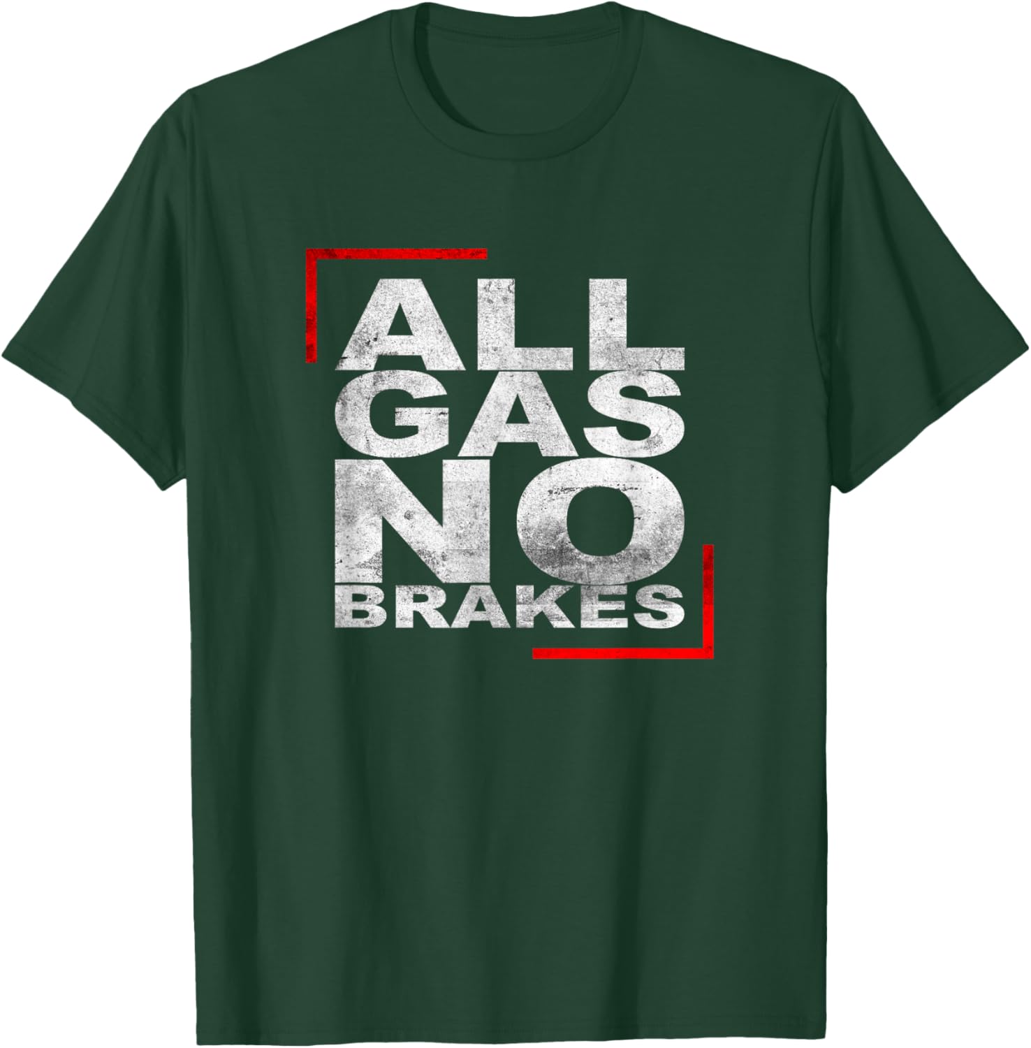 All Gas, No Brakes. Cars, Motorbike, Vintage, Retro. T-Shirt - T-Shirt | Forest
