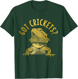 Bearded Dragon Got Crickets? Funny Reptile T-Shirt - T-Shirt | Forest