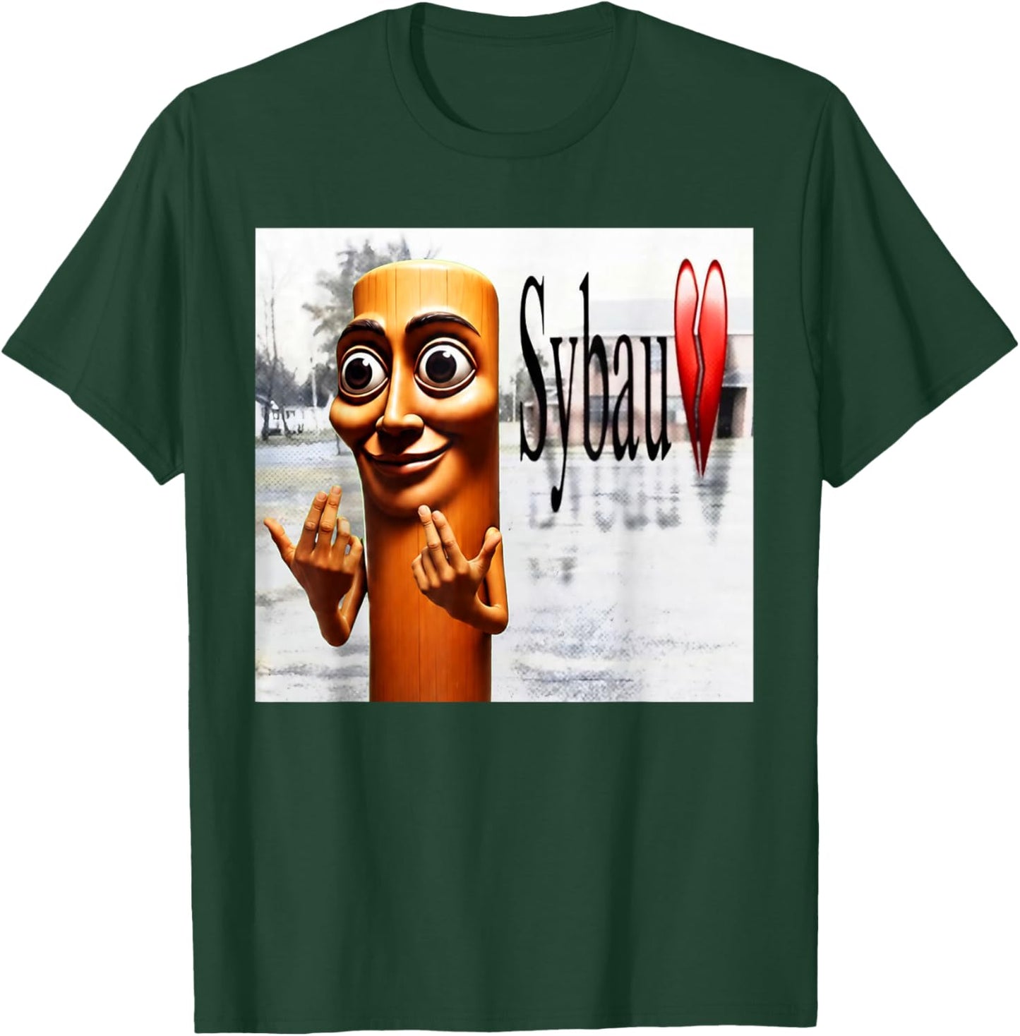 Funny Tung Tung Sahur SYBAU Tuff Brainrot Meme T-Shirt - T-Shirt | Forest