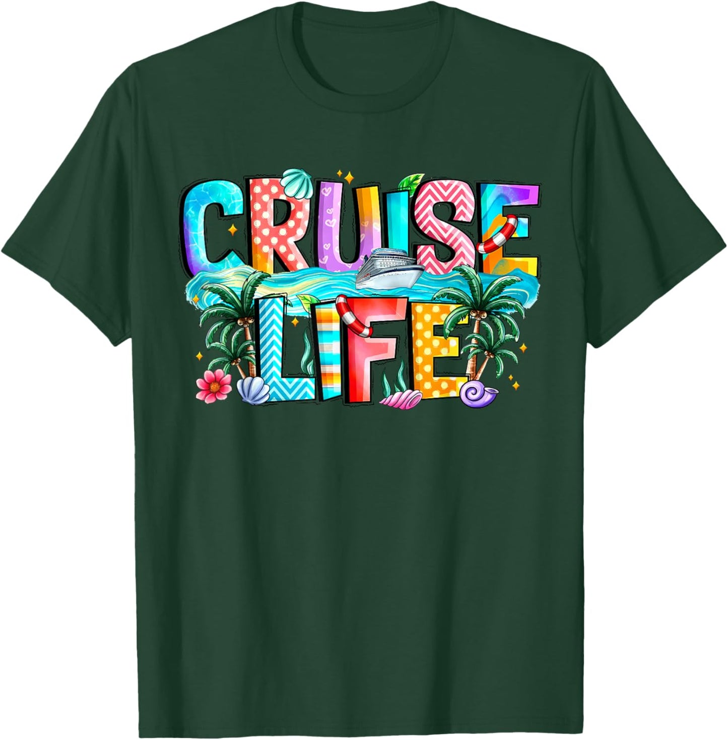 Family Cruise Life Cruise Outfits 2026 Matching T-Shirt - T-Shirt | Forest