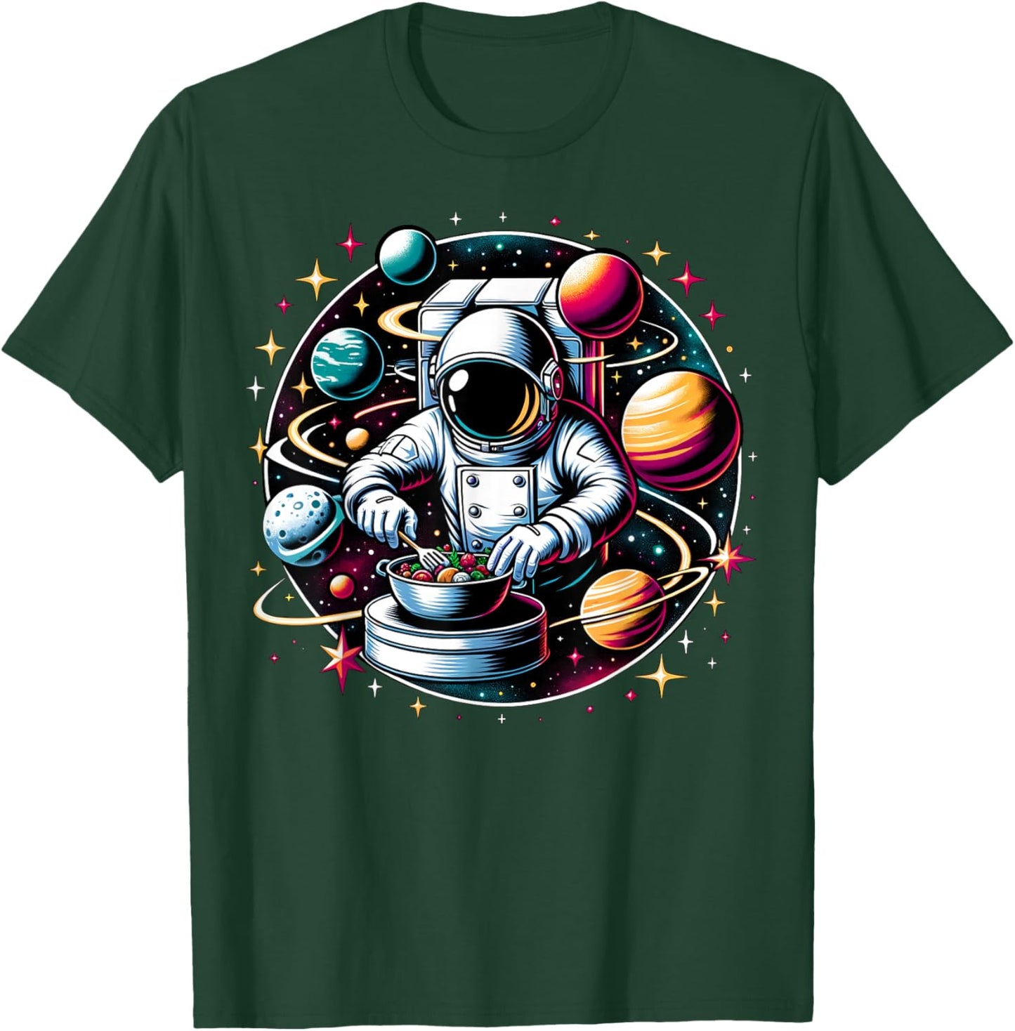 Cool Galaxy Astronaut Chef T-Shirt - T-Shirt | Forest