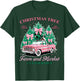 Vintage Christmas Tree Farm and Market Cut Your Own Holiday T-Shirt - T-Shirt | Forest