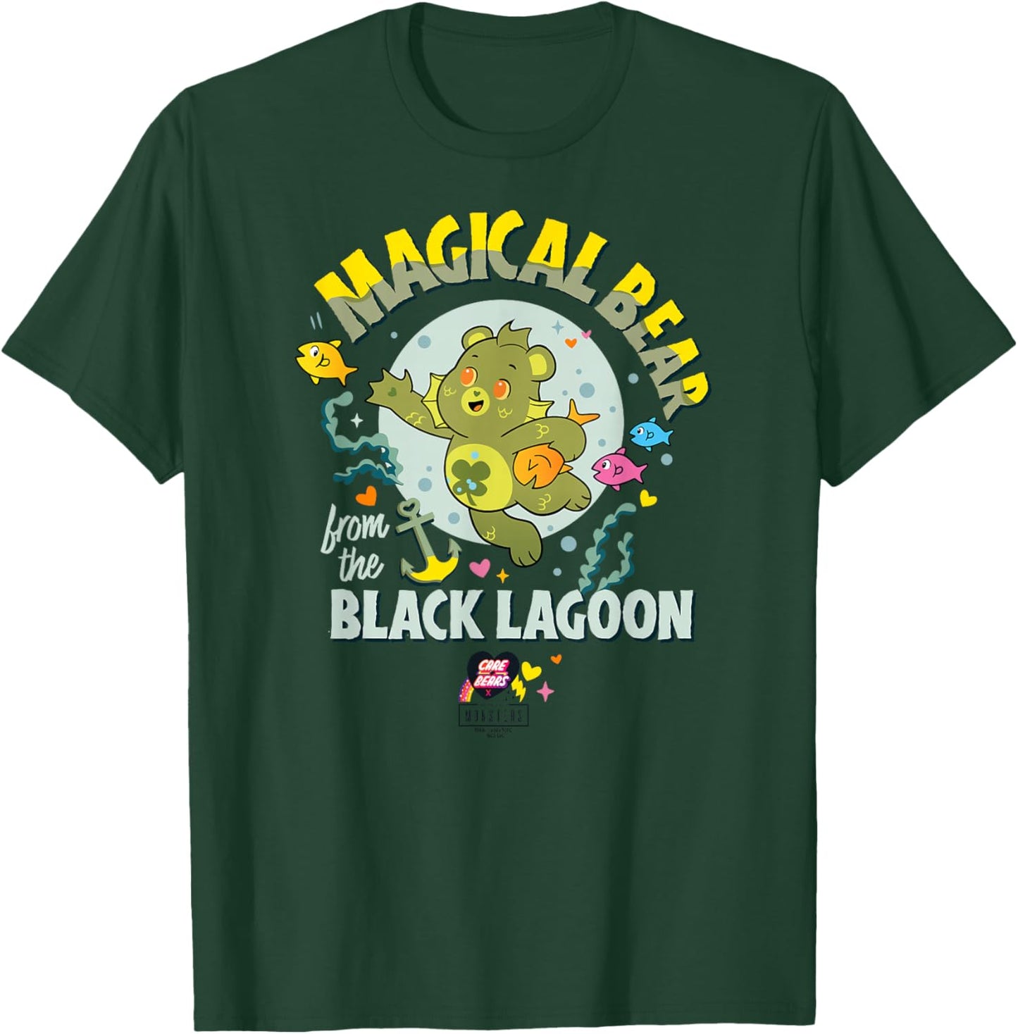 Care Bears x Universal Monsters Magical Bear Creature T-Shirt - T-Shirt | Forest