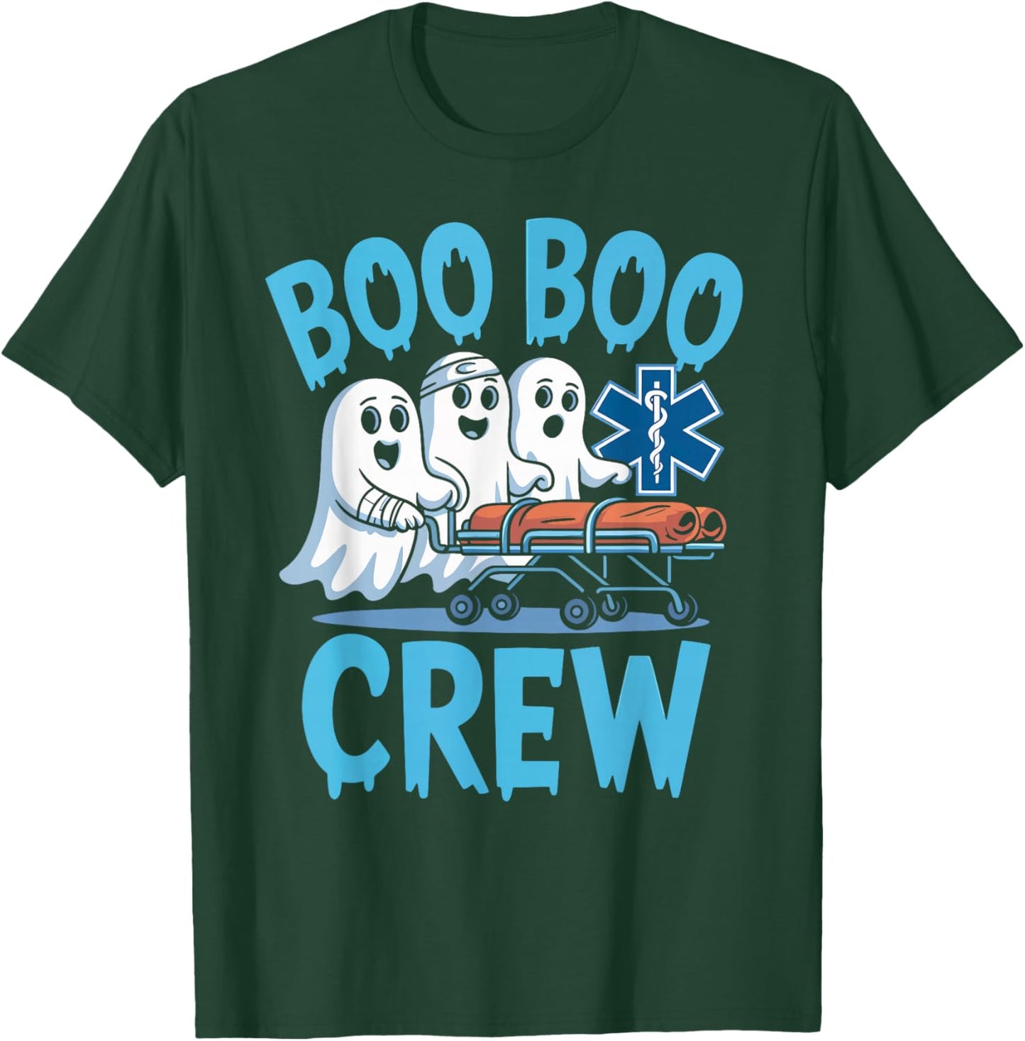 Funny Boo Boo Crew EMT Nurse Halloween Costumes Men Women T-Shirt - T-Shirt | Forest