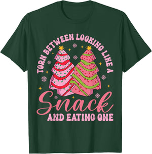 Torn Between Looking Like A Snack And Eating One Christmas T-Shirt - T-Shirt | Forest