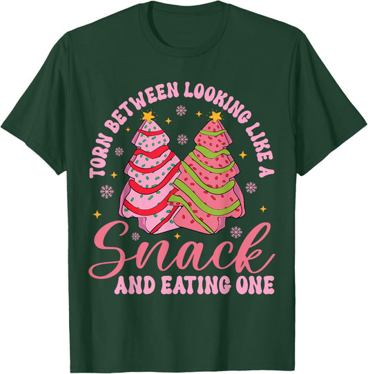 Torn Between Looking Like A Snack And Eating One Christmas T-Shirt - T-Shirt | Forest