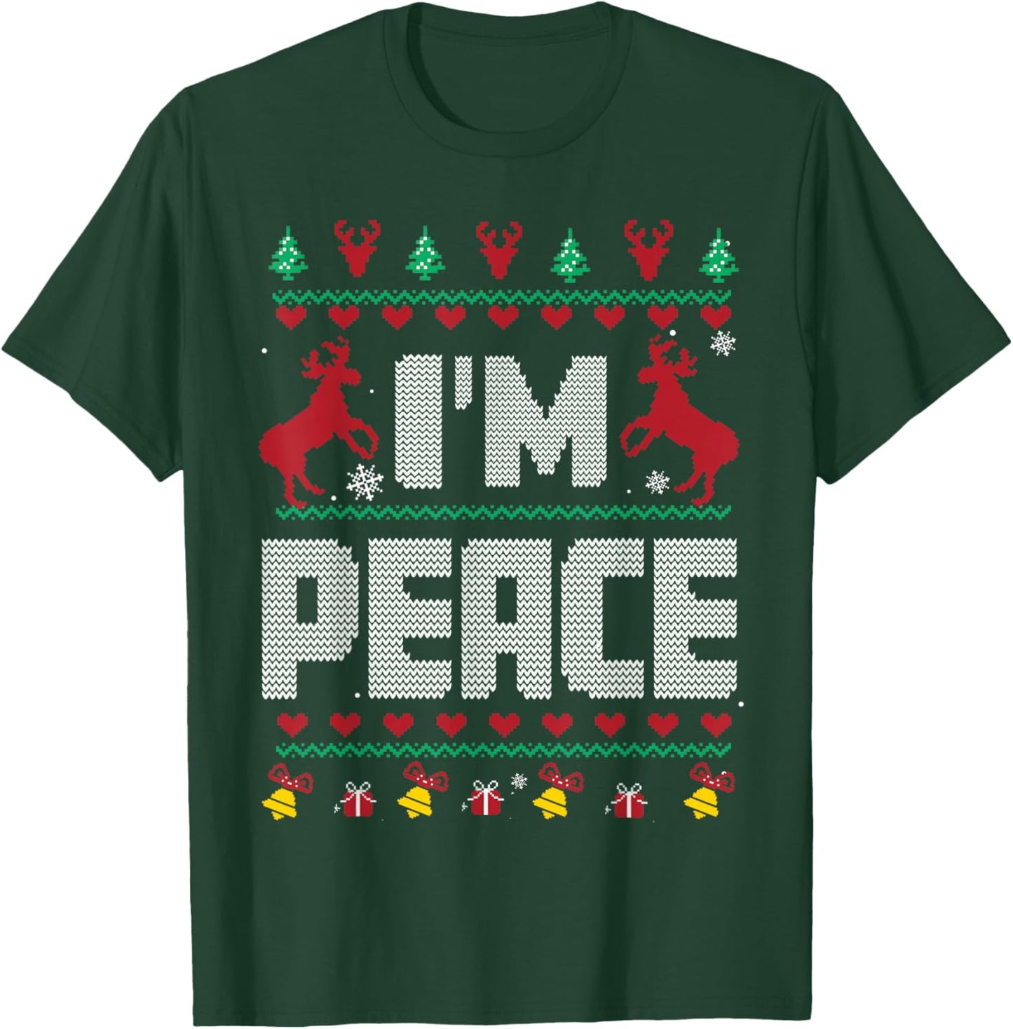 I Come In Peace - I'm Peace Xmas Matching Couples Christmas T-Shirt - T-Shirt | Forest