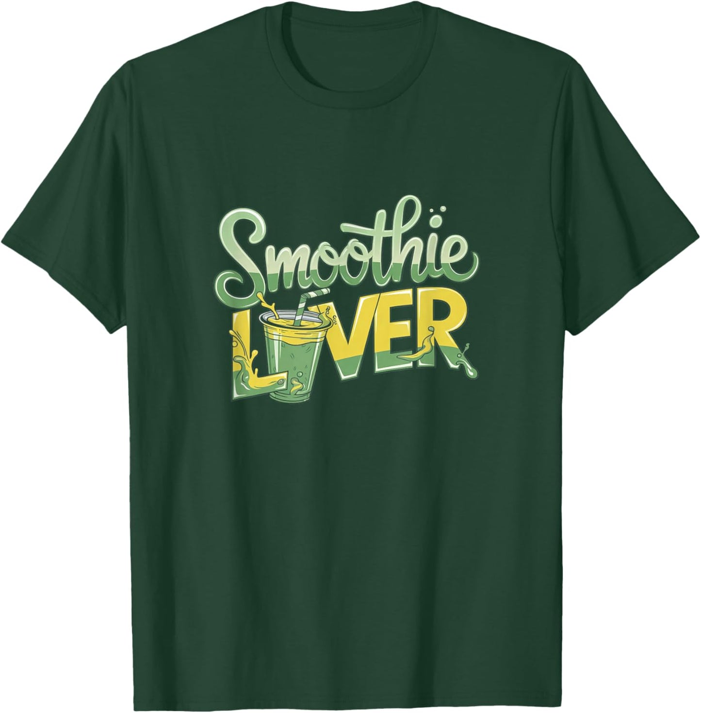 Smoothie Lover Health Drink Vegan Life Enthusiast T-Shirt - T-Shirt | Forest
