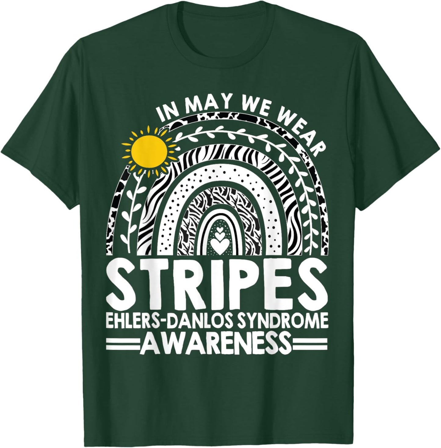 In May We Wear Stripes Ehlers-Danlos Syndrome Awareness T-Shirt - T-Shirt | Forest