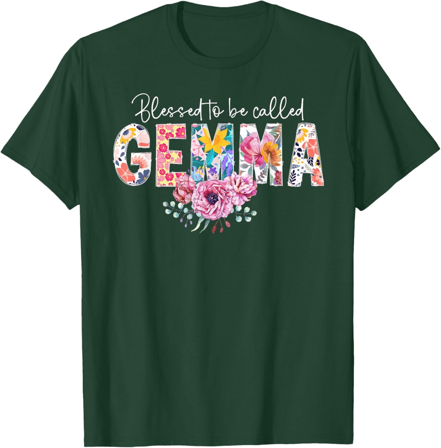 Blessed To Be Called Gemma Grandma Gemma Grandmother T-Shirt - T-Shirt | Forest