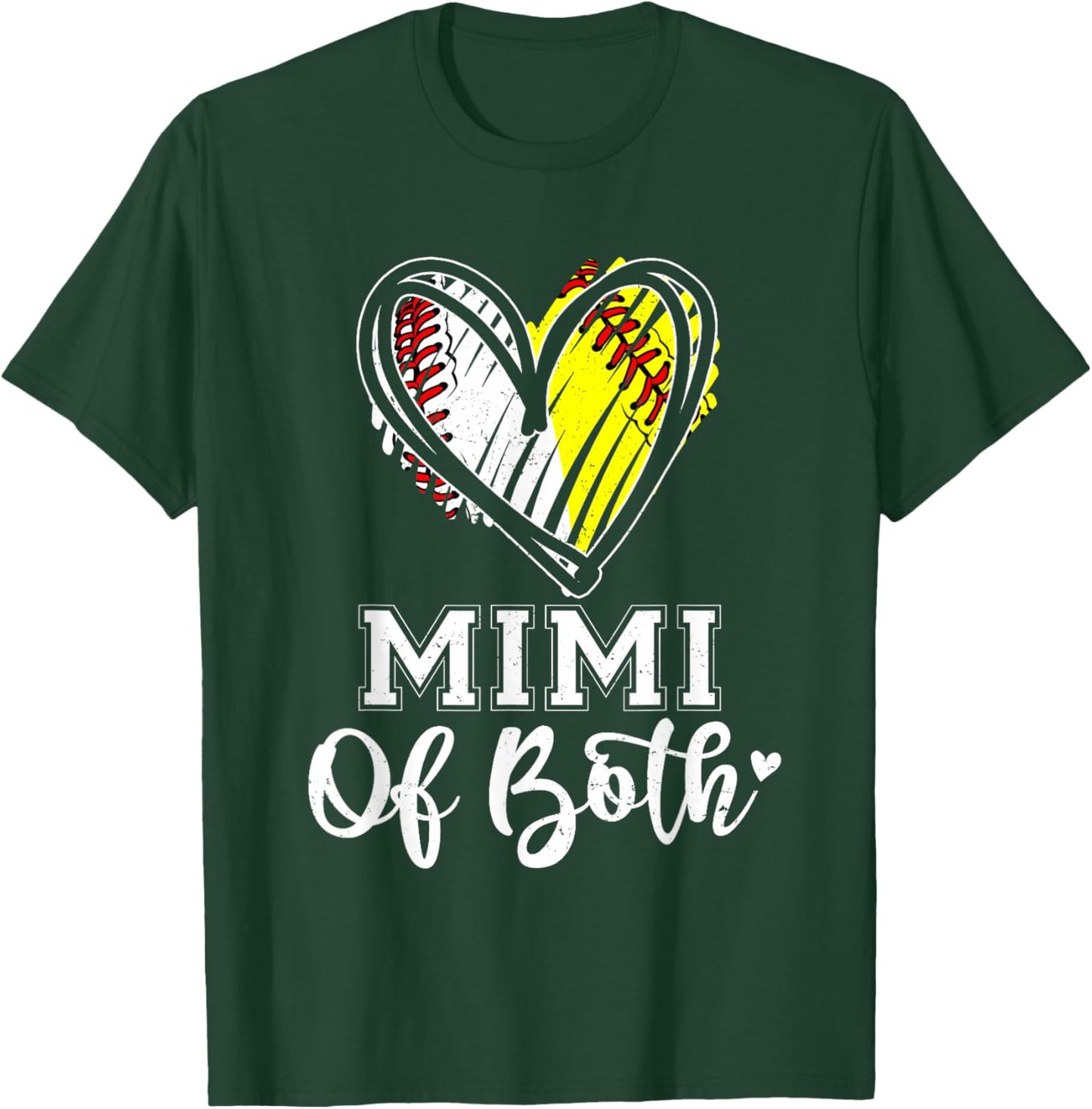 Mimi Of Both Baseball Softball Grandma Mothers Day T-Shirt - T-Shirt | Forest
