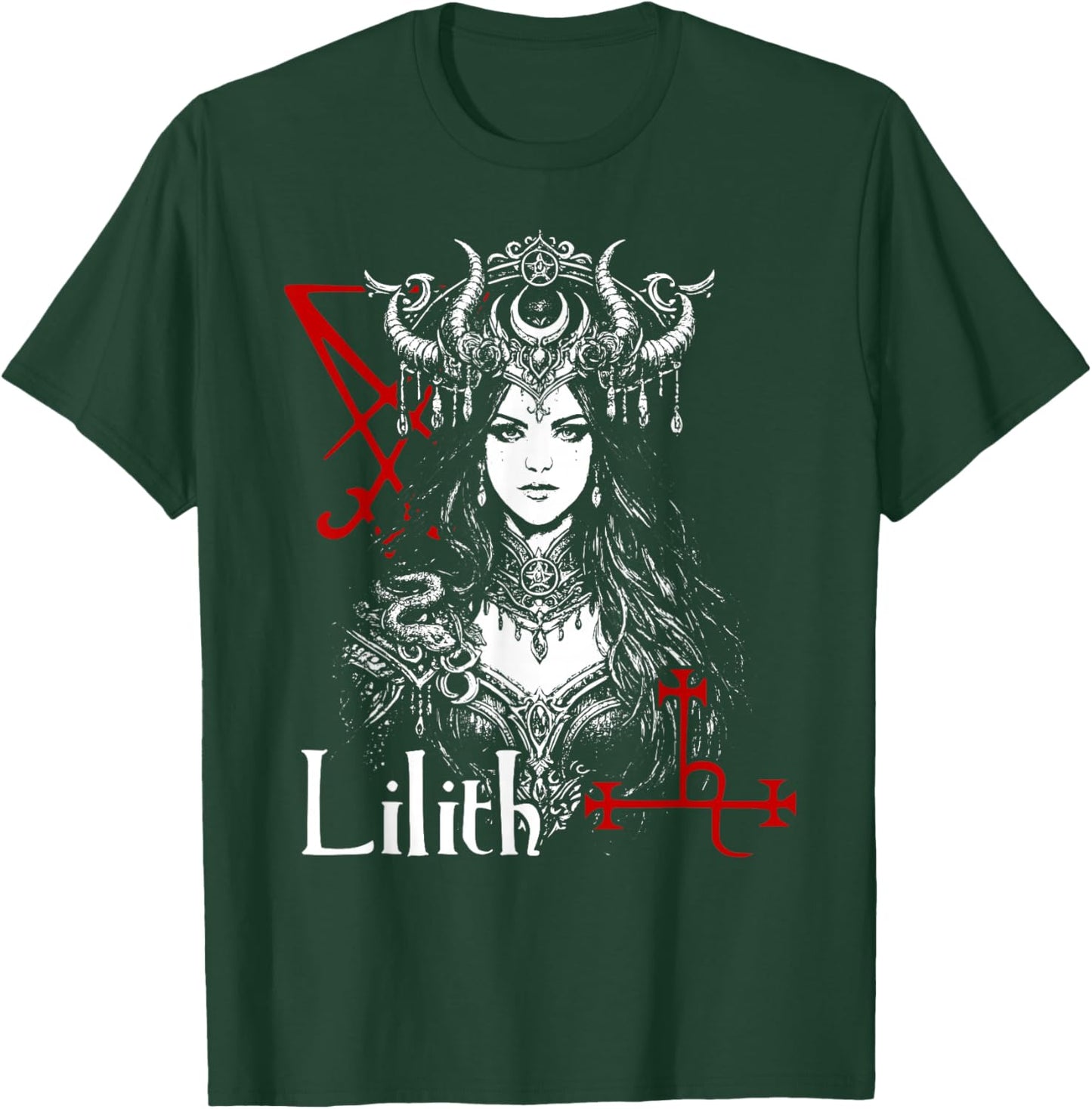 Lilith Demon Gothic Pagan Occult Satanic Mythology T-Shirt - T-Shirt | Forest
