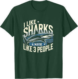 Funny Shark Lover Shark Enthusiast Shark T-Shirt - T-Shirt | Forest