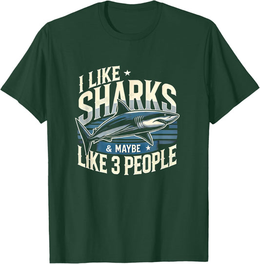 Funny Shark Lover Shark Enthusiast Shark T-Shirt - T-Shirt | Forest