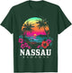 Nassau Bahamas Hibiscus Flowers Beach Surfer Souvenir T-Shirt - T-Shirt | Forest